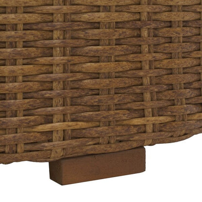 Table basse d'extérieur Anguilla en osier naturel 